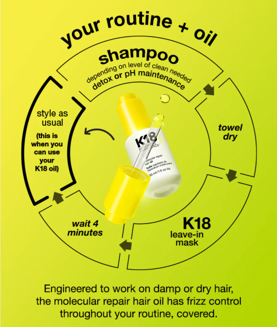 *K18 molecular Repair Hair Oil 30ml - Image 9